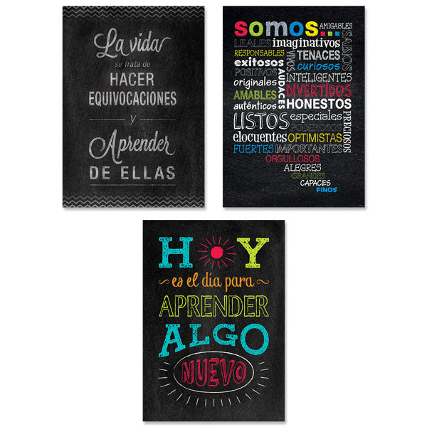 Chalk It Up! Spanish Inspire U 3-Poster Pack